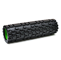 Ролер для йоги та пілатесу Gemini Grid Combi Roller 45х14 см Чорний (G0011BK)