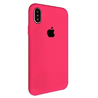 Силиконовый чехол Apple Silicone Case для iPhone Х/XS ярко розовый(ярко малиновый)