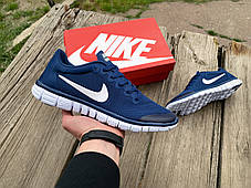 Чоловічі кросівки Nike Free Run 3.0 blue сині, фото 4