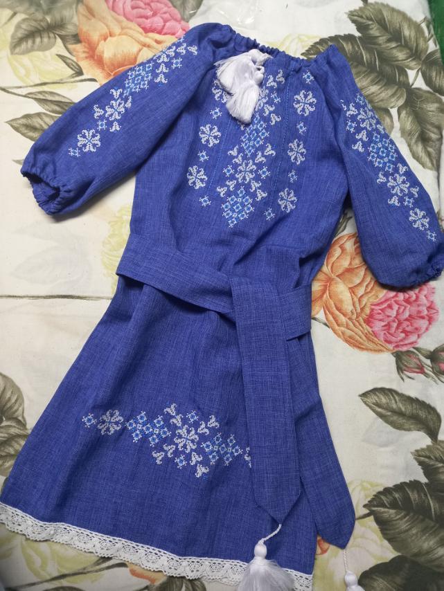 Сукня з вишивкою для дівчинки "Орнамент" на зріст 110-152 см, різні кольора, фото 1