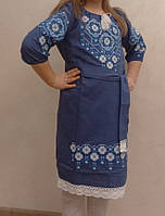 Платье с вышивкой для девочки "Орнамент" на рост 110-152 см, разные расцветки