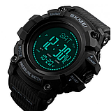 Найкращий військовий тактичний годинник skmei з компасом і барометром із каучуковим ремінцем, фото 10