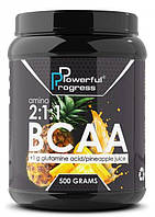 Amino BCAA 2:1:1 + Glutamine Powerful Progress 500 g вкусом Спелого Ананас