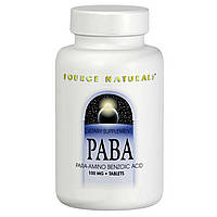 ПАБК (PABA) Source Naturals, 100 мг, 250 таблеток