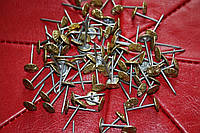 Цвяхи декоративні, оббивні латунь, хром 1,6*25,5 мм Україна, фото 2