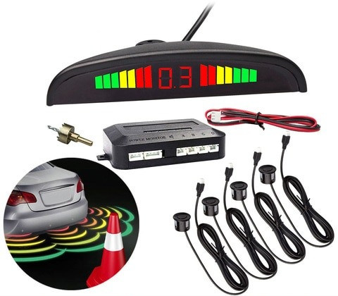 Парктронік паркувальний радар 4 датчика Assistant Parking Sensor Black, фото 1