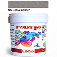 Эпоксидная затирка Litokol Starlike EVO 125 серый цемент (серая) 5 кг