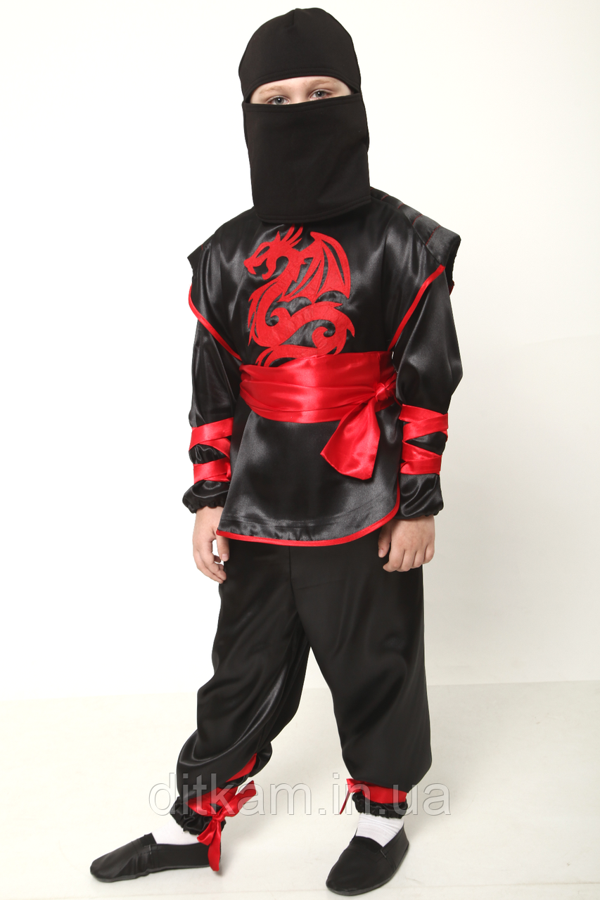 Карнавальний костюм Ніндзя No1 (чорний), фото 1