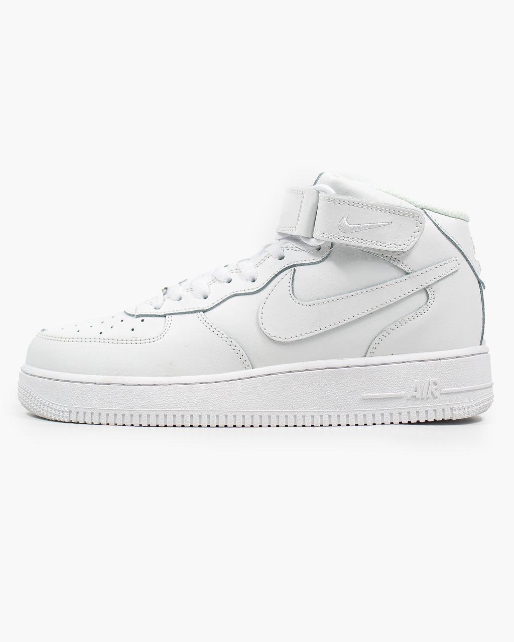 Кросівки чоловічі білі зимові Nike Air Force Winter White Мех (07504)
