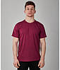 Чоловіча футболка однотонна бордова 036-41, фото 3
