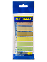 Закладки пластикові PASTEL з клейким шаром 45x12 мм 8 цв по 25 л