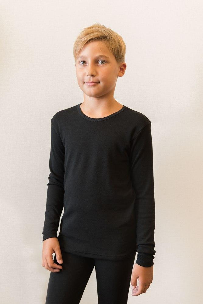 Детское термобелье для детей 3 лет Наталюкс комплект штаны кофта черный - фото 3 - id-p1646804165