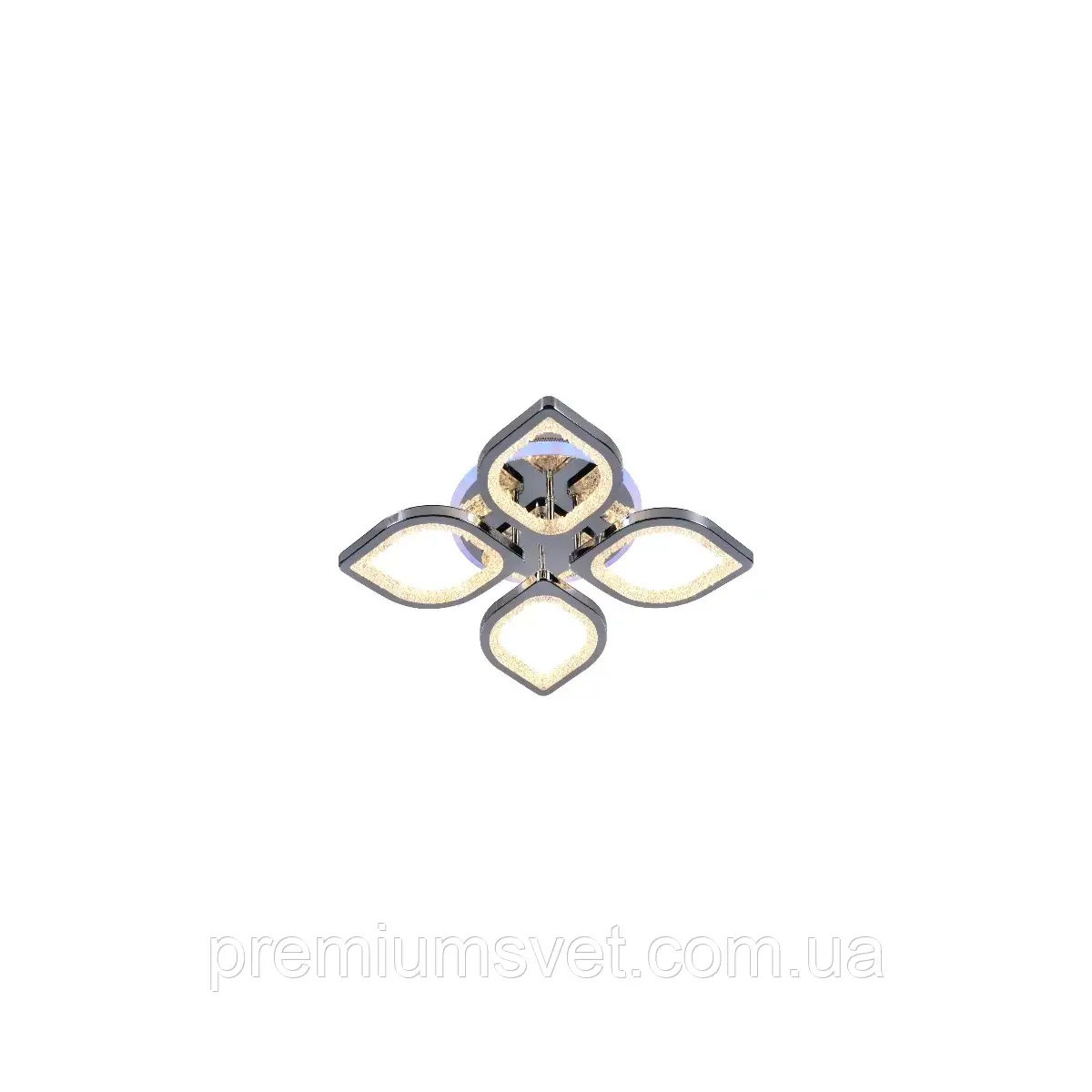 Світлодіодна люстра з підсвіткою LI8409/4B CR (RGB) 80W+7W