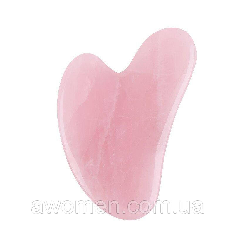 Кварцовий скребок для масажу Гуаша (рожевий), фото 1