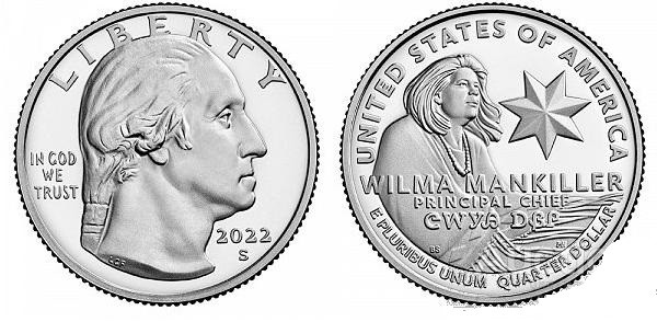 США 25 млн 2022 рік, Жінки Америки, Wilma Mankiller/Вільма Менкіллер, D