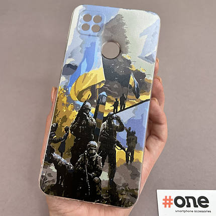 Чохол для Xiaomi Redmi 9C ЗСУ патріотичний чохол із принтом на телефон сяомі редмі 9с чорний UKR, фото 1