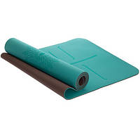 Килимок для йоги з розміткою Record 183x61x0,6см кольори в асортименті