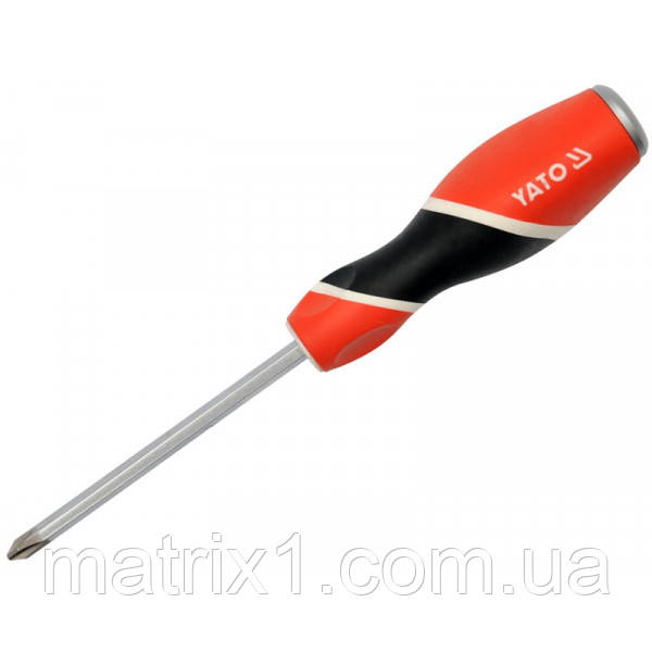 Викрутка плоска хрестова YATO: "Philips" PH2 х 100 мм