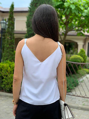 Стильна базова майка на тонких бретельках Sad894, фото 3