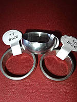 Классическое обручальное кольцо из белой ювелирной стали (Размер 16,17,18)