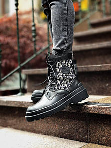 Черевики жіночі чорні зимові Dior Boots (04865)