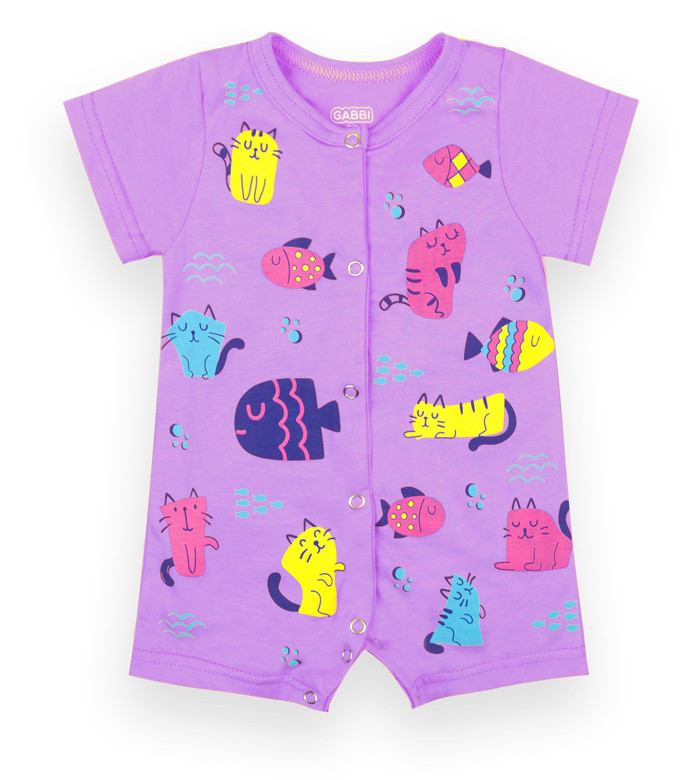 Напівкомбінезон дитячий для дівчинки GABBI PS-21-3 Вибражуля Бузковий на зріст 62 (12593)