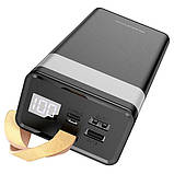 УМБ Power Bank Borofone BJ18A Coolmy 30000 mAh (з фонариком) чорний, фото 3