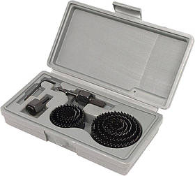 Набір корончатих фрез по дереву 11 шт (19-64мм) 22-570 MIOL