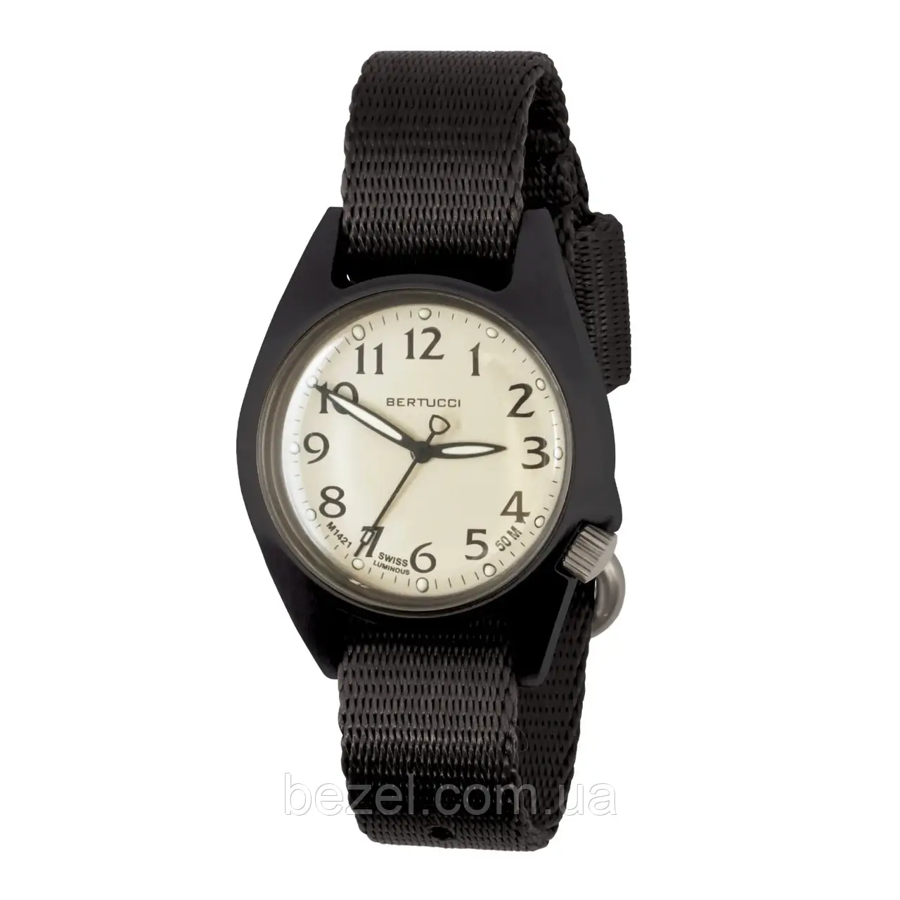 Жіночий годинник Bertucci 18500 M-2RA WOMEN'S FIELD - SAND DIAL, BLACK COMFORT-WEBB BAND, фото 1