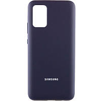 Матовый силиконовый чехол на Samsung Galaxy A02s / Самсунг Галакси А02с темно-синий / midnight blue