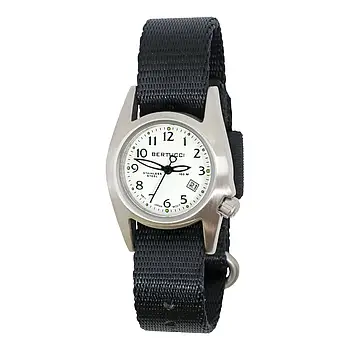 Жіночий годинник Bertucci 18007 M-1S WOMEN'S FIELD - WHITE DIAL, BLACK COMFORT-WEBB BAND