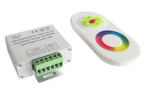 Контролер стрічки 18А-RF (RGB) 216W з сенсорним пультом білий, фото 1