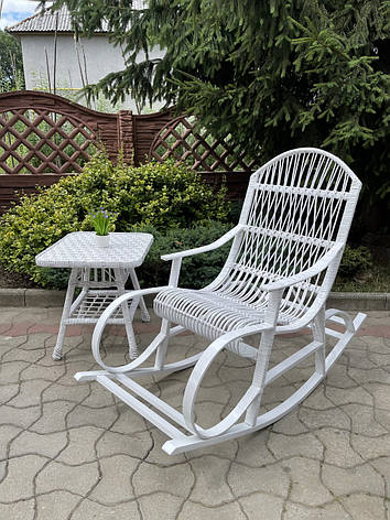 Крісло-гойдалка з приставним столиком, фото 1