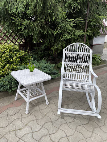 Крісло-гойдалка з приставним столиком, фото 3