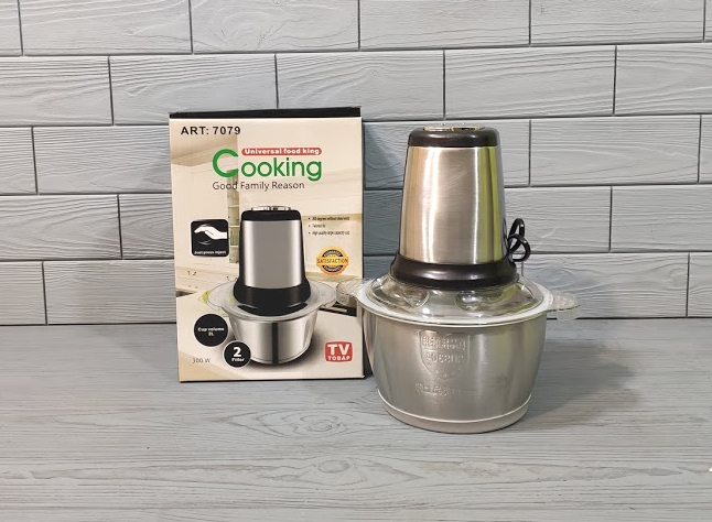 Блендер - Измельчитель Кухонный Молния на 4 Ножа, с Металлической Чашей ...