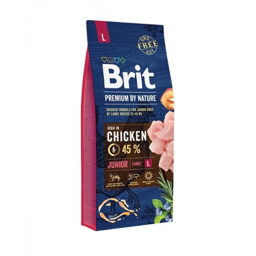 Brit Premium Dog Junior L Брит Преміум Сухий корм для цуценят та юніорів великих порід з куркою 15 кг