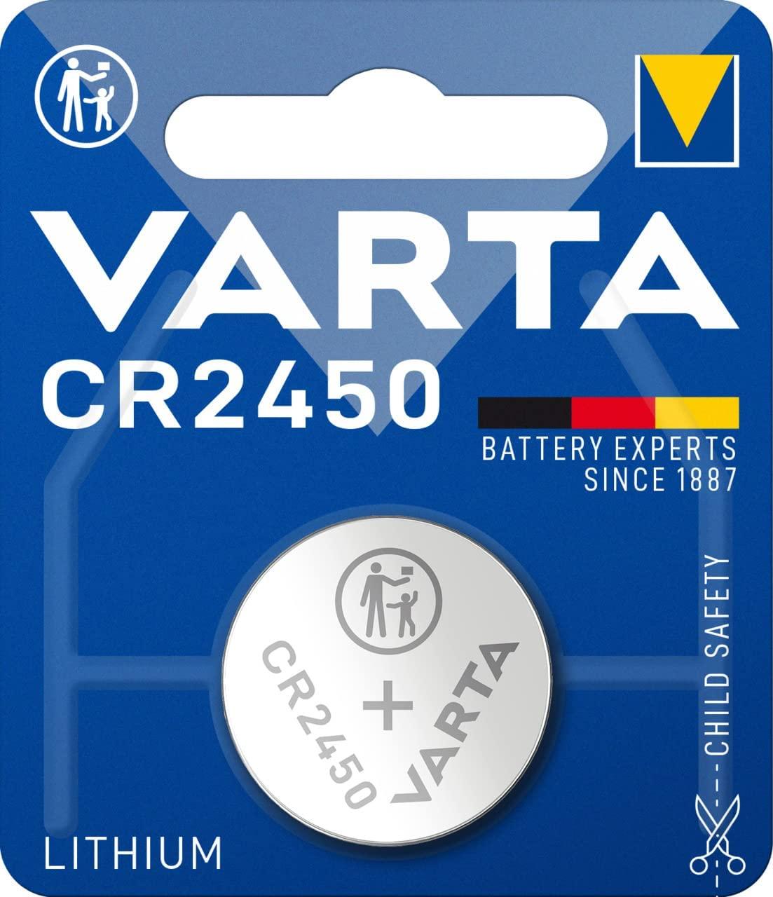 Батарейка літієва Varta CR2450 Lithium, 3V, дискова таблетка