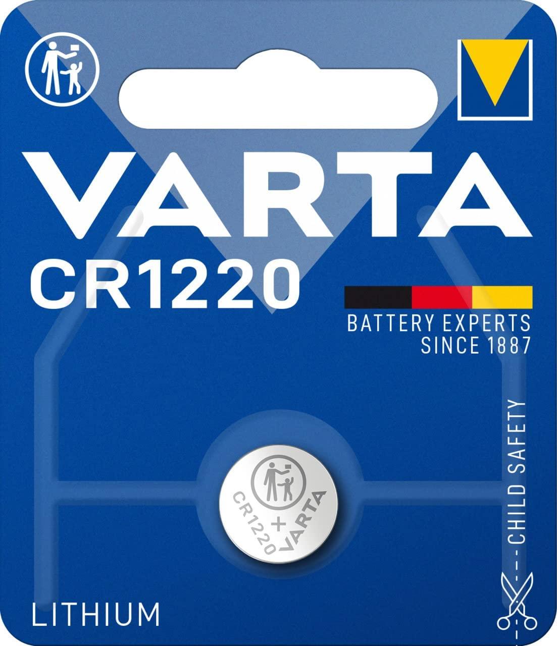 Батарейка літієва Varta CR1220 Lithium, 3V, дискова таблетка