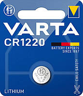 Батарейка литиевая Varta CR1220 Lithium, 3V, дисковая таблетка