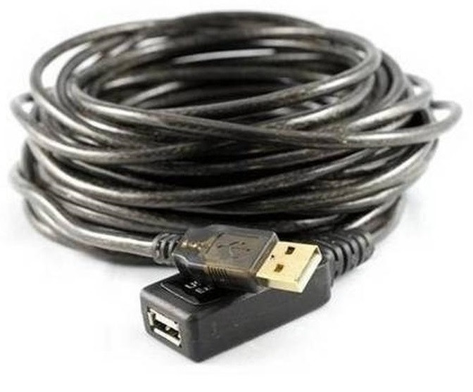Роздільник USB 2.0, активний репітер, кабель AM-AF 10 м, фото 1