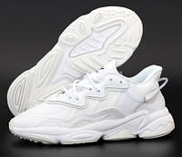 38-40 Adidas Ozweego белые мужские и женские кроссовки кожаные Адидас Озвиго натуральная кожа демисезон