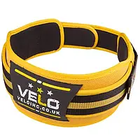 Пояс атлетический VELO Polyfoam 4", желто-черный, р-р L