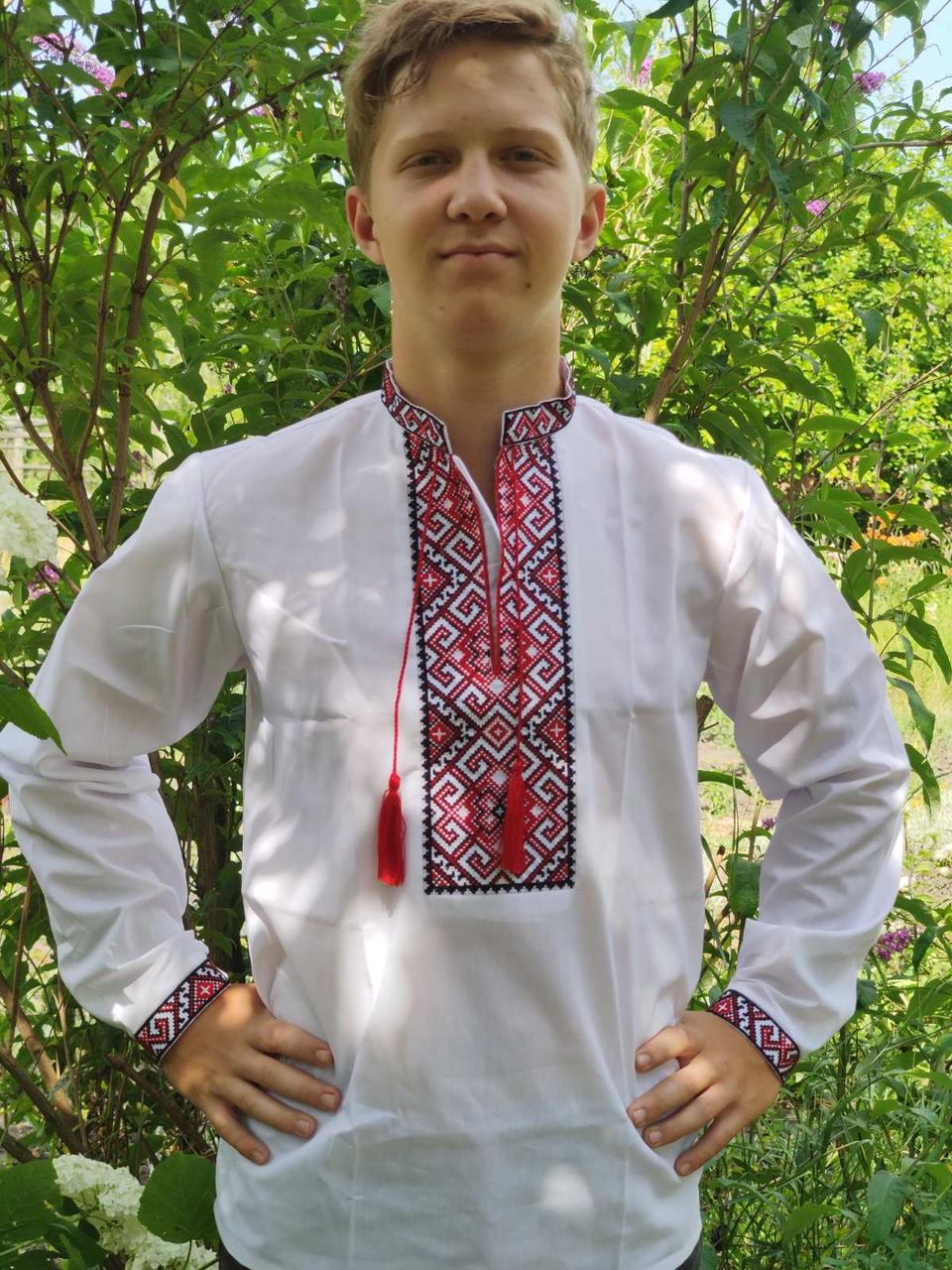 Вишиванка на підлітка  на попліні Козачок, розміри від  13 до 16 років, фото 1