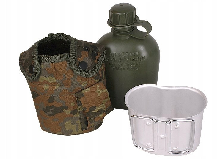 Фляга військова з термокришкою Mil-tac 1 л + кухоль алюміній Flectar