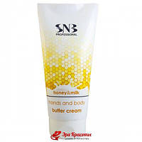 Масляный крем для рук и тела Мед и Молоко Honey&Milk Hands and Body Butter cream SNB Professional (MPSH60),