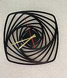 Настінний годинник Квадратна спіраль, фото 3