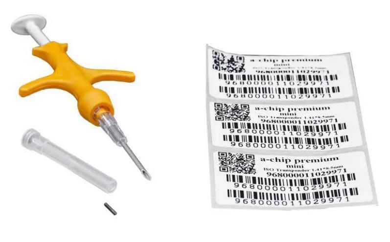 Мікрочіп для собак і котів a-chip PREMIUM mini 1.4*8мм (ISO 11784/5, код 968 Німеччина), фото 1