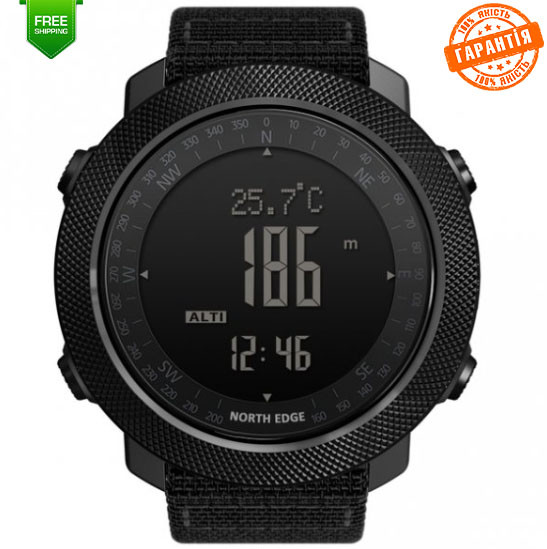 Армійський і тактичний водонепроникний годинник із барометром і компасом і секундоміром з японським механізмом, фото 1