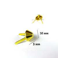 Ніжка, пукля для сумок золото (10 мм на 5 мм)