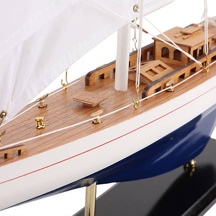 Яхта, вітрильник сувенірний, дерев'яний модель 59 см (8937-002), фото 2